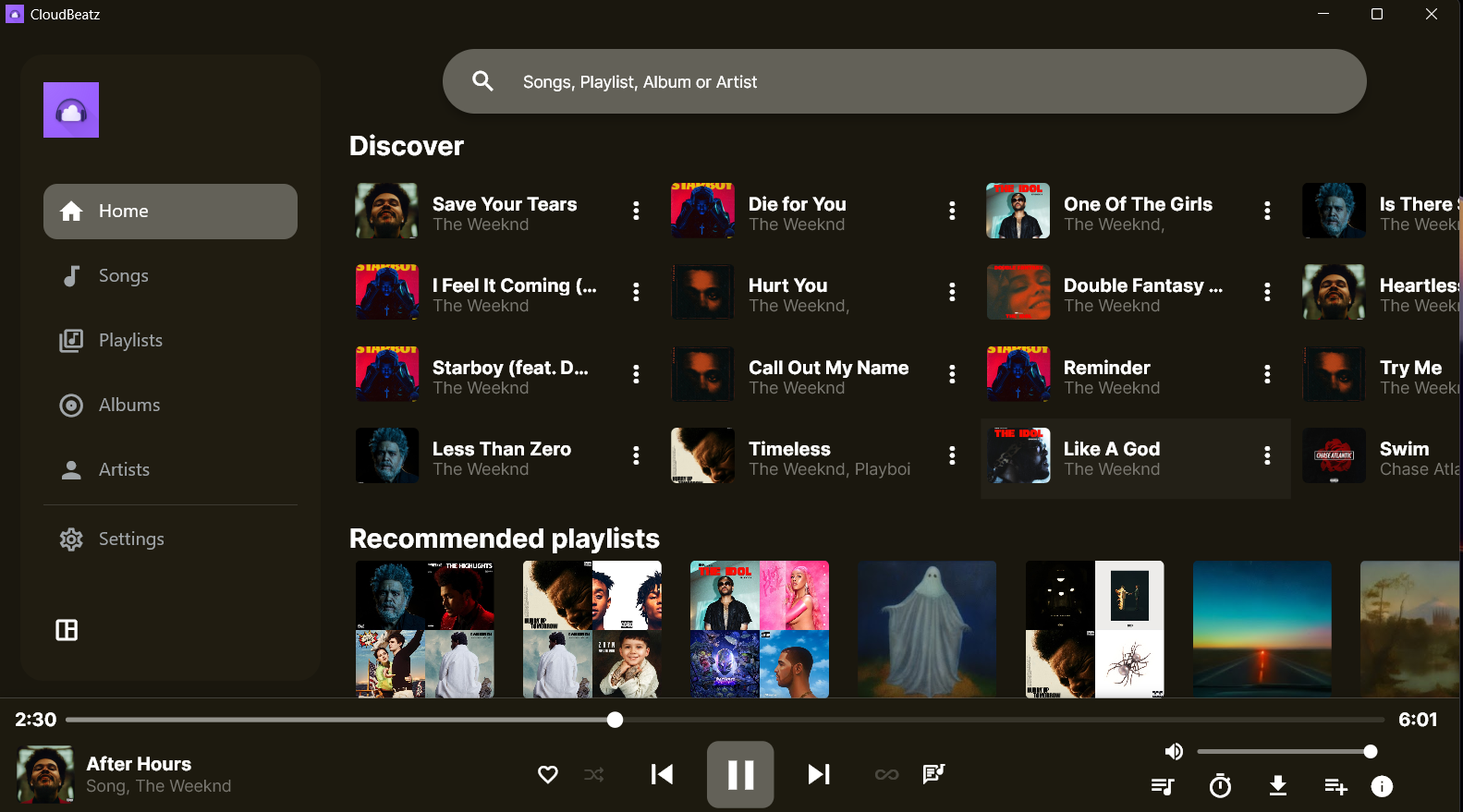 Windows - main screen